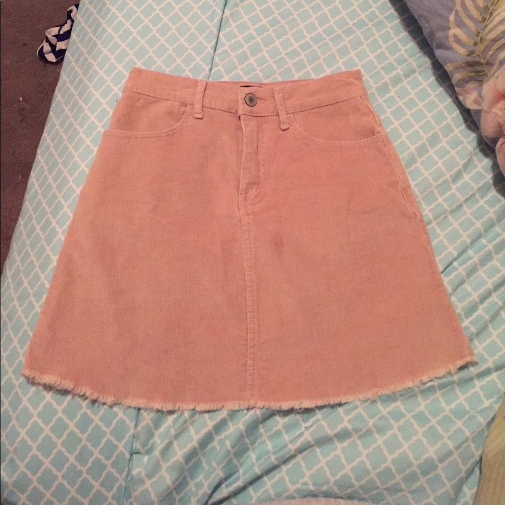 Brandy Melville pink corduroy skirt