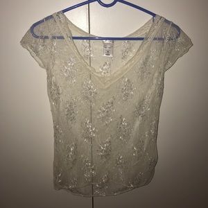 Sheer Lace Old Navy Vneck