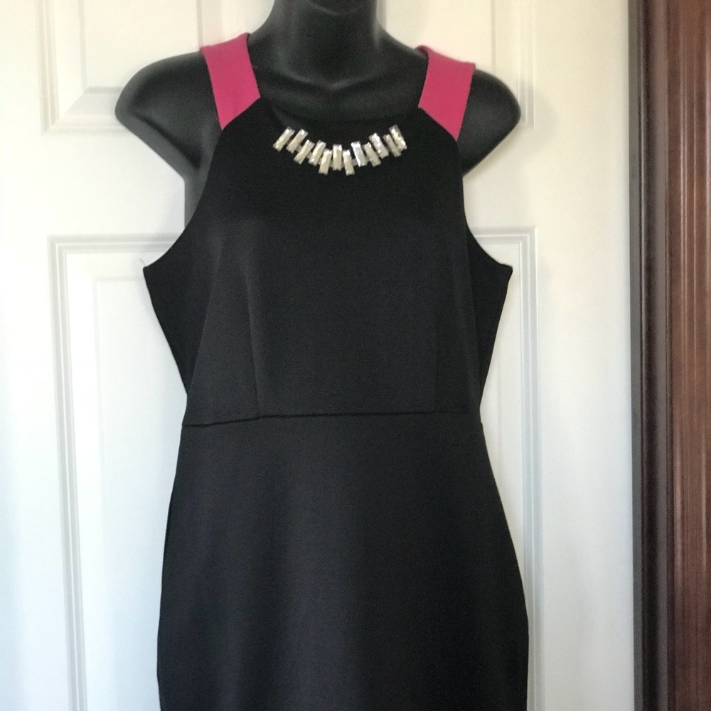 Black & Pink Bodycon Dress
