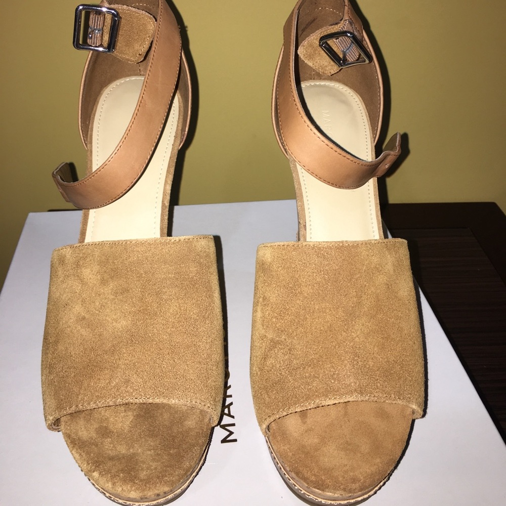 MARC FISHER MFHILLORY MEDIUM BROWN SUEDE SZ 9.5M