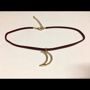 Gold Moon Choker Necklace