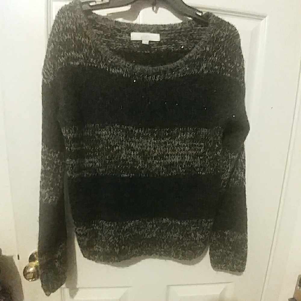 Loft Black n Gray Sweater