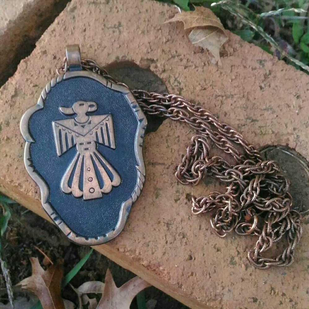 Bell trading post copper thunderbird necklace