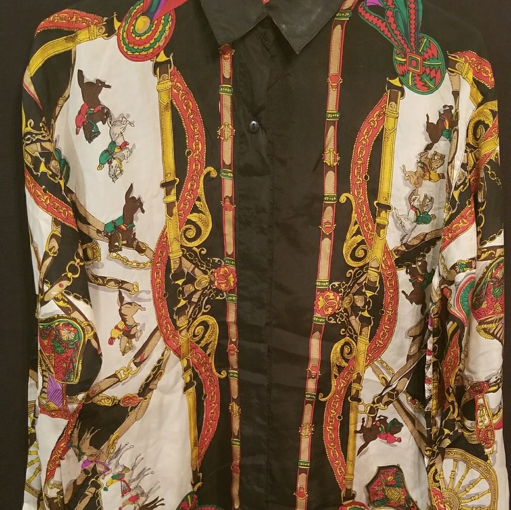 Mulitcolored silk blouse