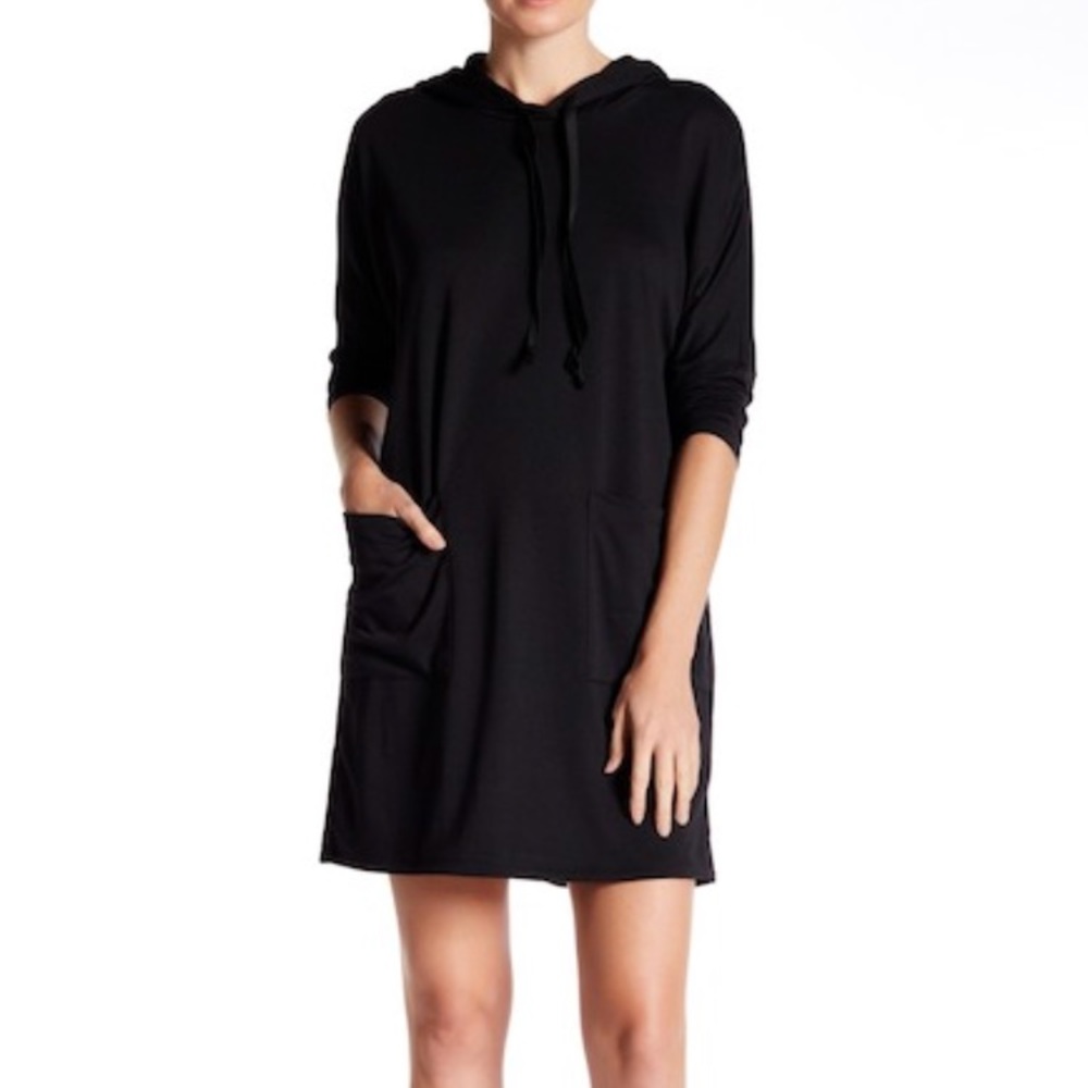 NWT Bobeau Hoodie Black Tunic Dress