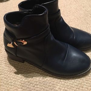 Navy blue boots