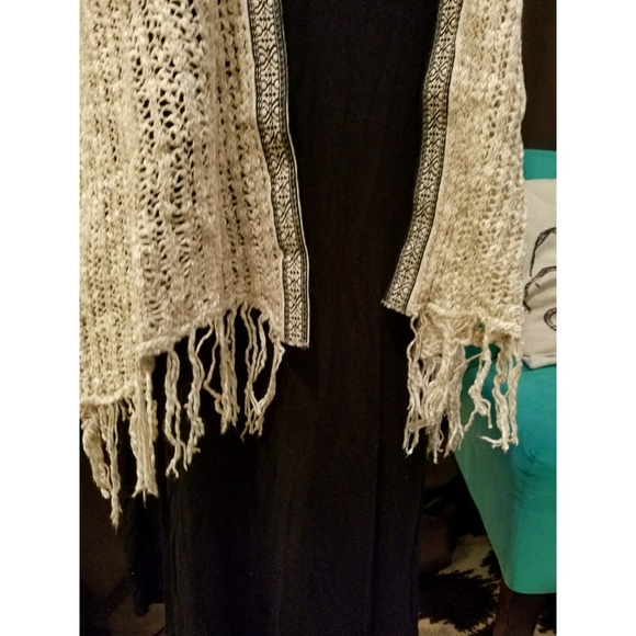NWT! MANGO Cardigan with ribbon detail and fringe - Picture 7 of 7