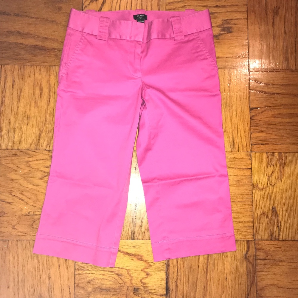 JCrew Favorite Fit Cropped Chinos in Magenta Pink