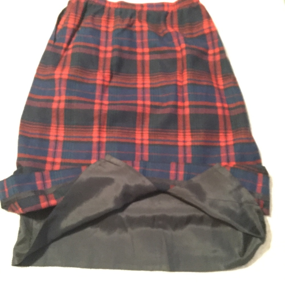 PENDLETON VTG VINTAGE tartan plaid wool skirt vintage vtg USA - Picture 6 of 6