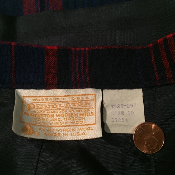 PENDLETON VTG VINTAGE tartan plaid wool skirt vintage vtg USA - Picture 4 of 6