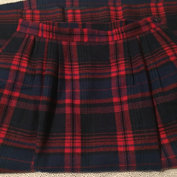 PENDLETON VTG VINTAGE tartan plaid wool skirt vintage vtg USA - Picture 5 of 6
