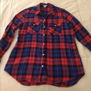 Red and blue plaid shirt