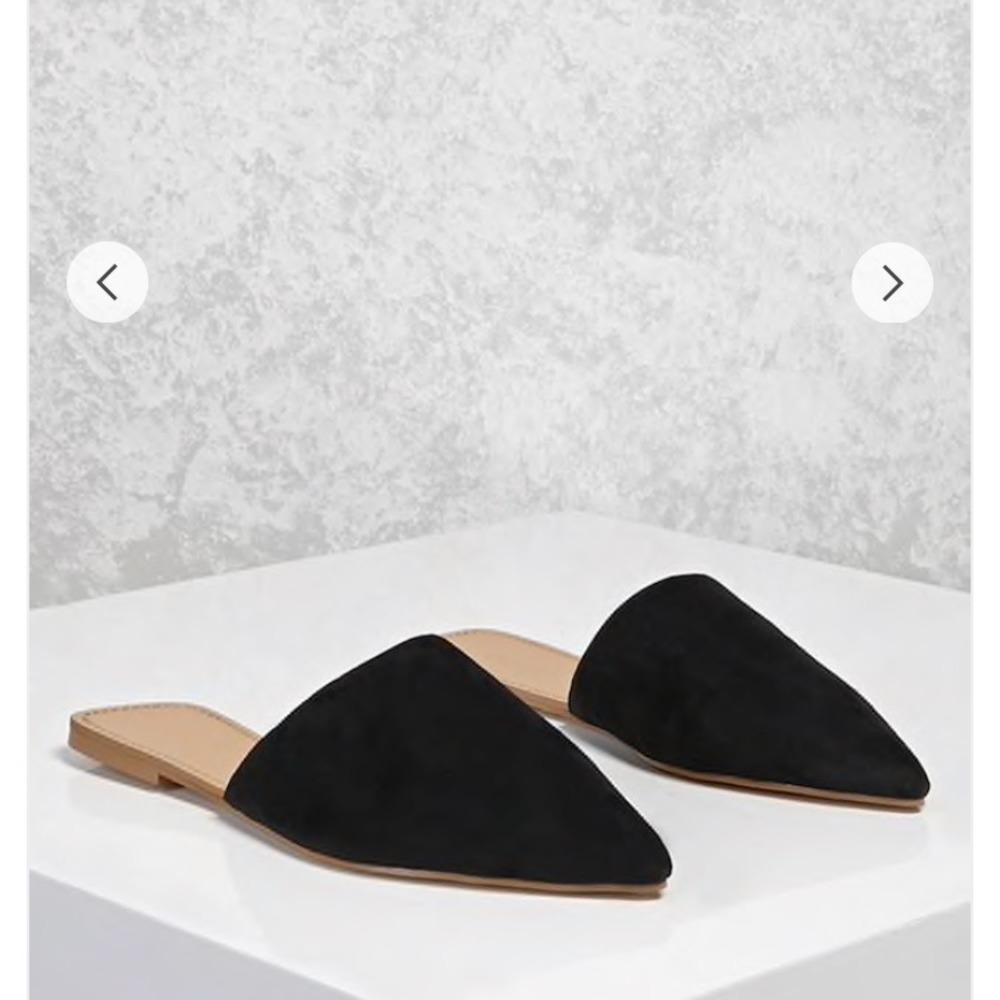 Faux Suede Pointed Flats