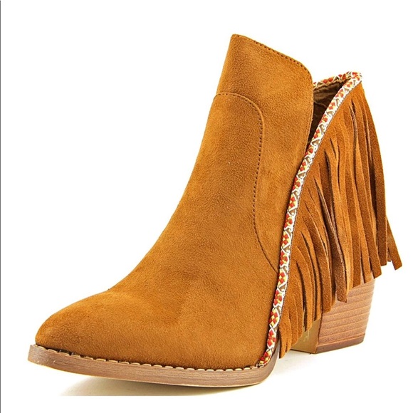 Tan Fringe Tassel Boots - Picture 3 of 7