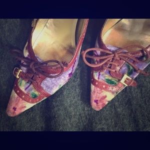 Etro Fiore Velvet Pumps Size 36.5 EU Women