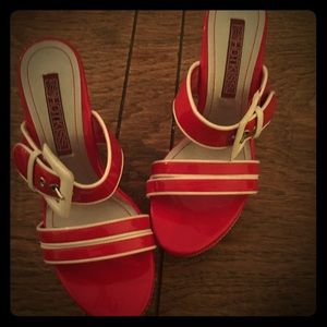 Red Platform Sandals