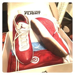 Red and White Jordons