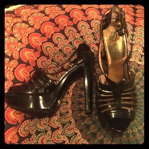 Black and Gold Micheal Kors High Heels