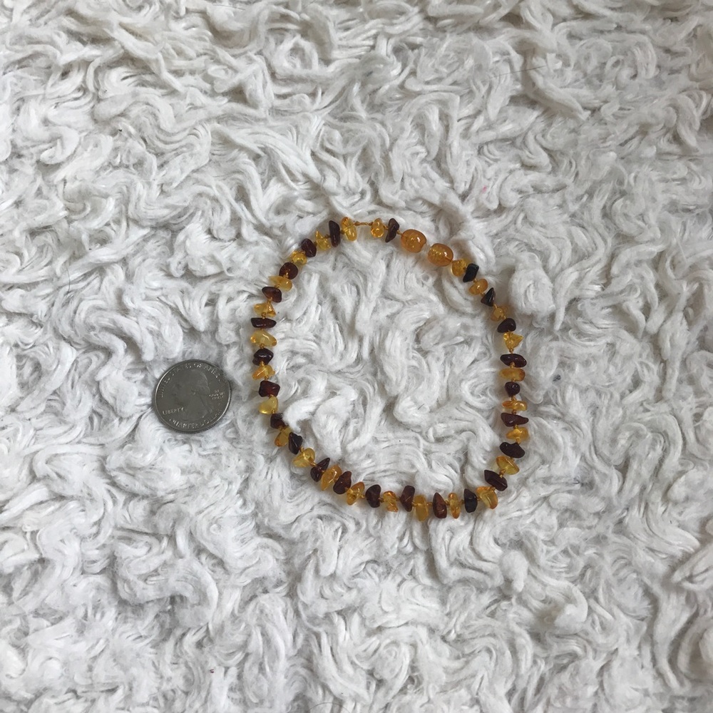 Amber teething necklace
