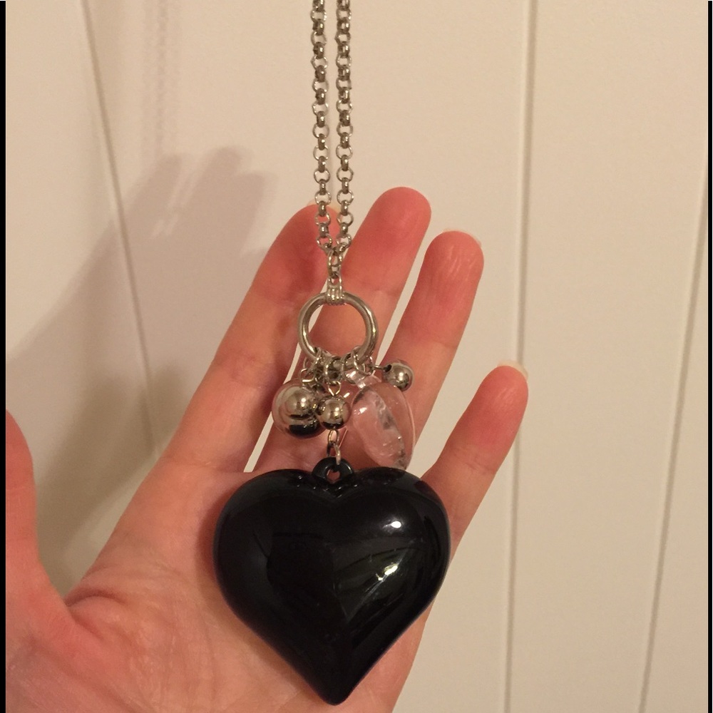 Handmade Black heart 🖤 long Necklace