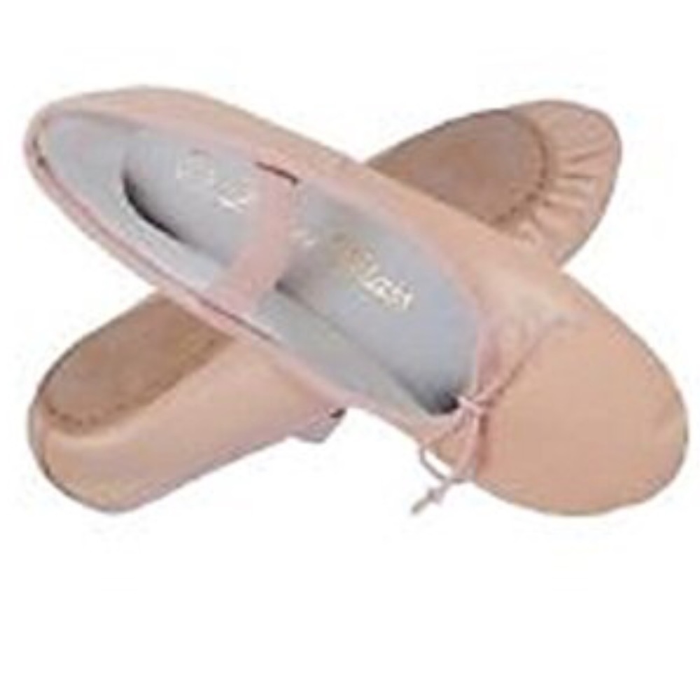 New in box pink leather dance shoes women’s sz 5