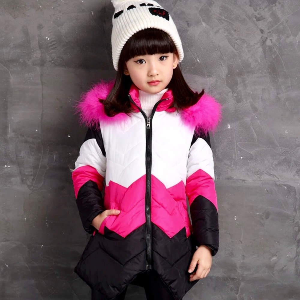 Final Sale! Hot Pink, Blk, & White Coat
