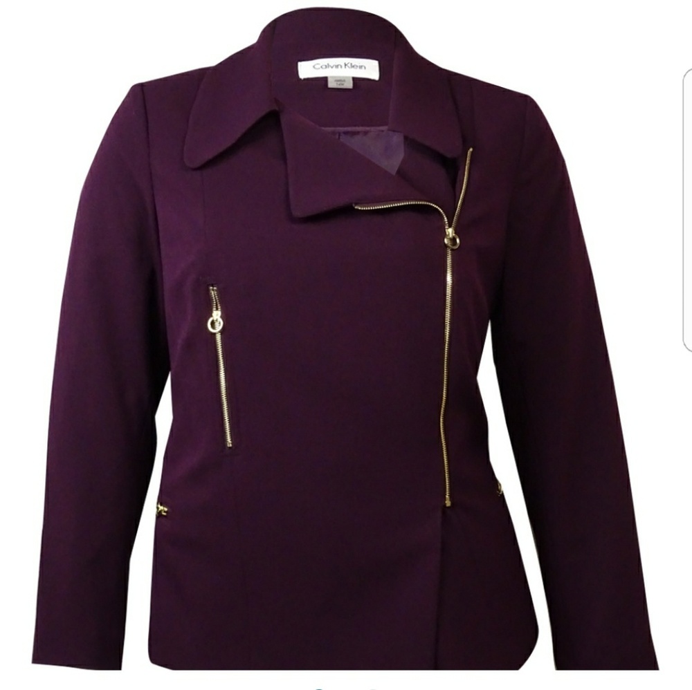 Calvin Klein Women's Asymmetrical Zipper Embellish
