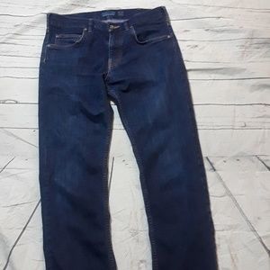 Patagonia iron clad men's dark denim jeans
