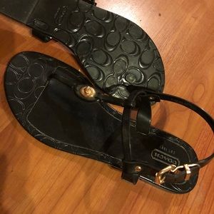 Authentic Coach jelly sandals