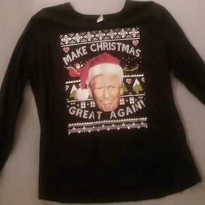 Make christmas great again ugly christmas tee