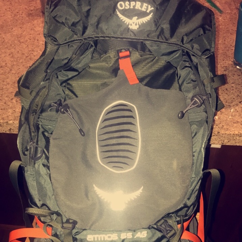Osprey Atmos AG graphite grey hiking backpack