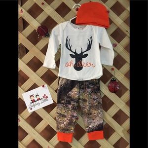Oh Deer Onesie Set w/Hat