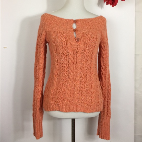 American Eagle Outfitters Sweaters - Wool Angora Rabbit Off Shoulder Boatneck Sweater
