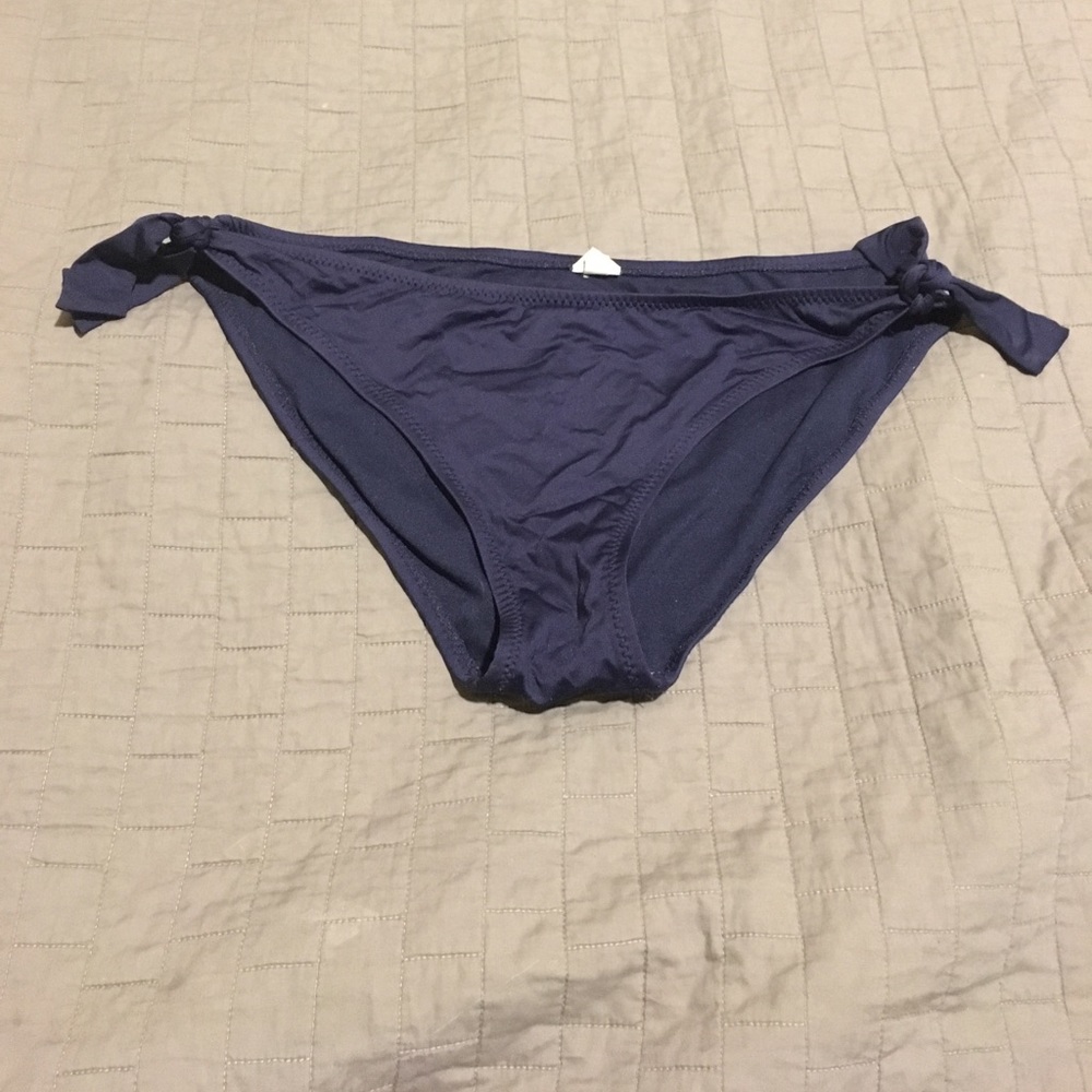 Navy bikini tie bottoms