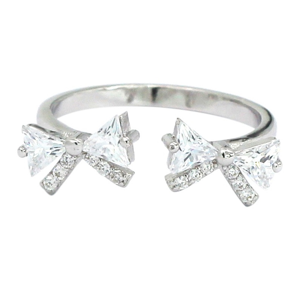 Fashion bow crystal ring