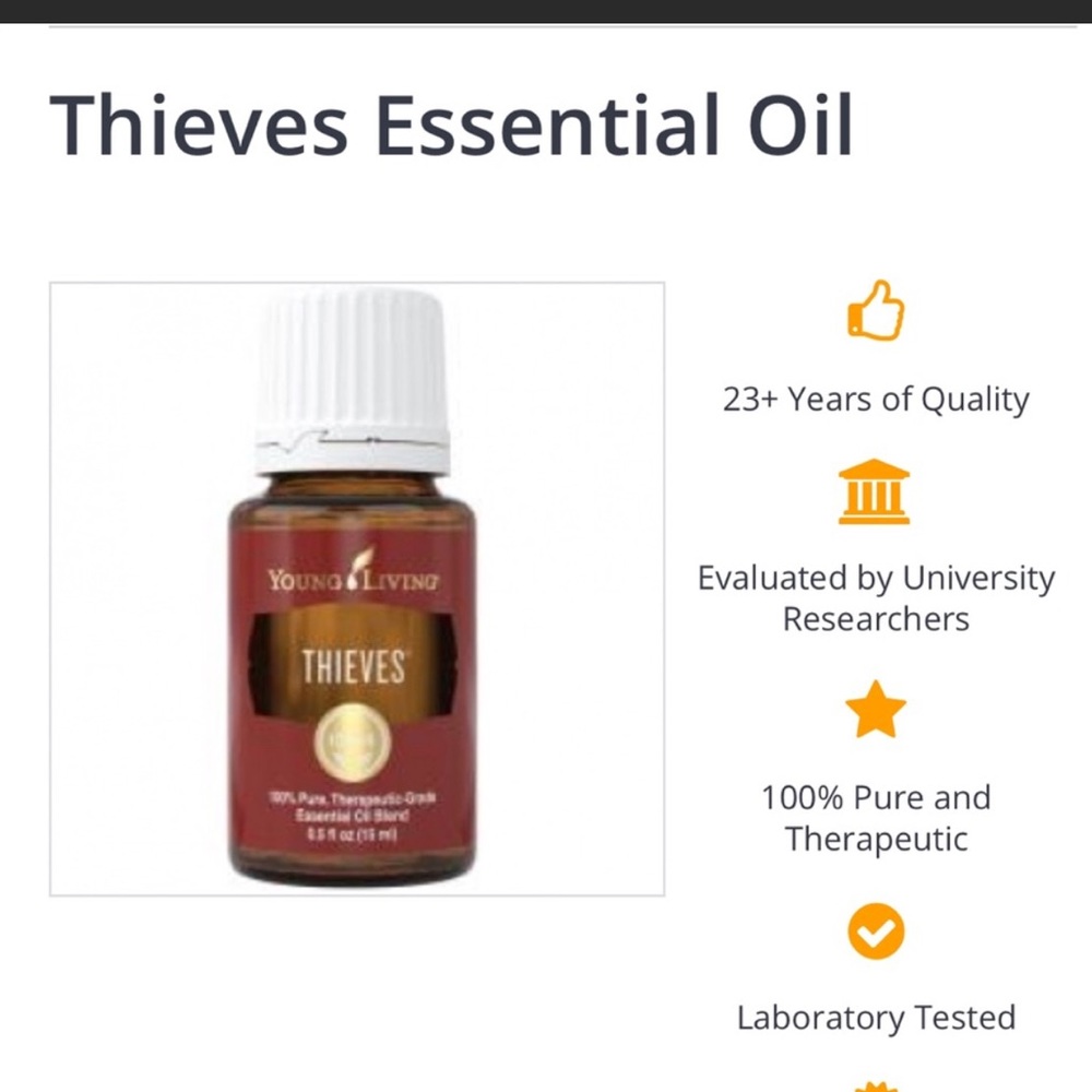 Thieves (Young Living) essential oil!