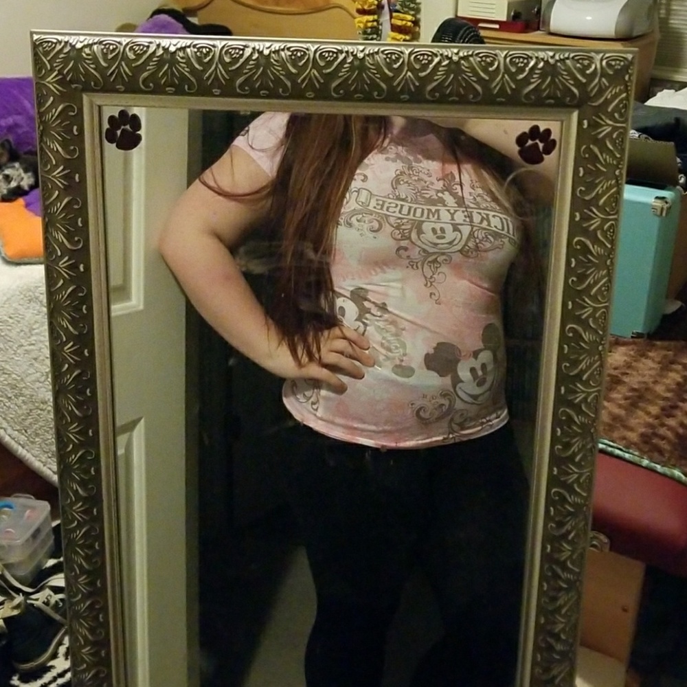 Pink Mickey mouse t shirt