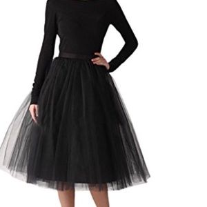 Black tulle skirt