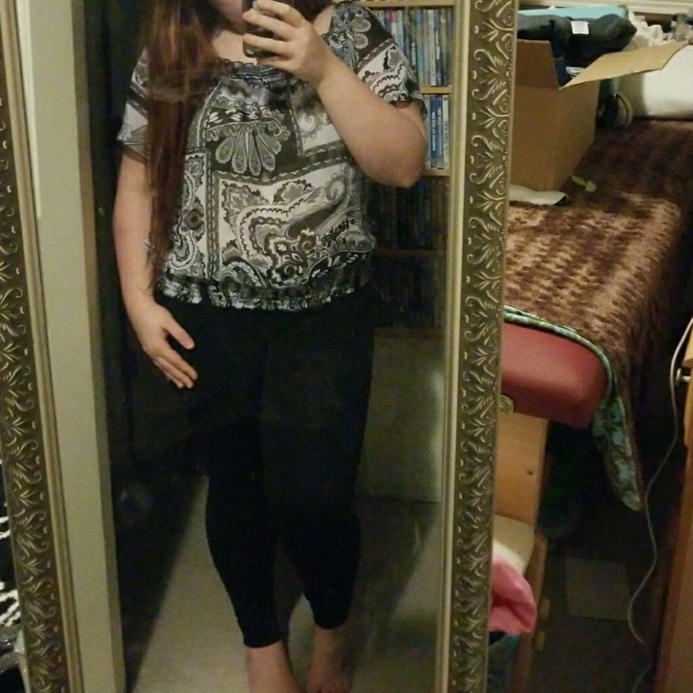 Paisley sinched waist blouse