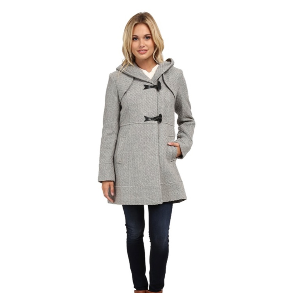 Jessica Simpson Wool Blend Hooded Coat
