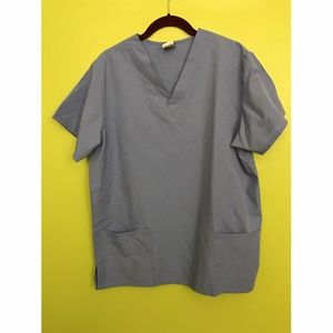 WS Gear Short Sleeve Gray Scrub Top Sz M