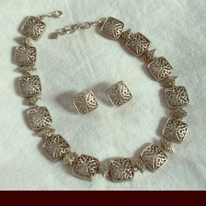 Vintage Anne Klein necklace and earrings set