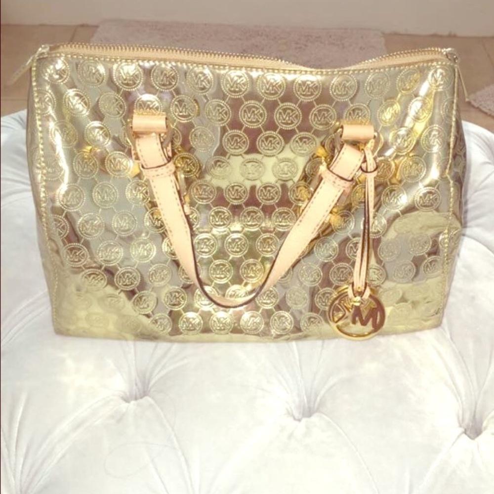 Gold Michael Kors Grayson Handbag
