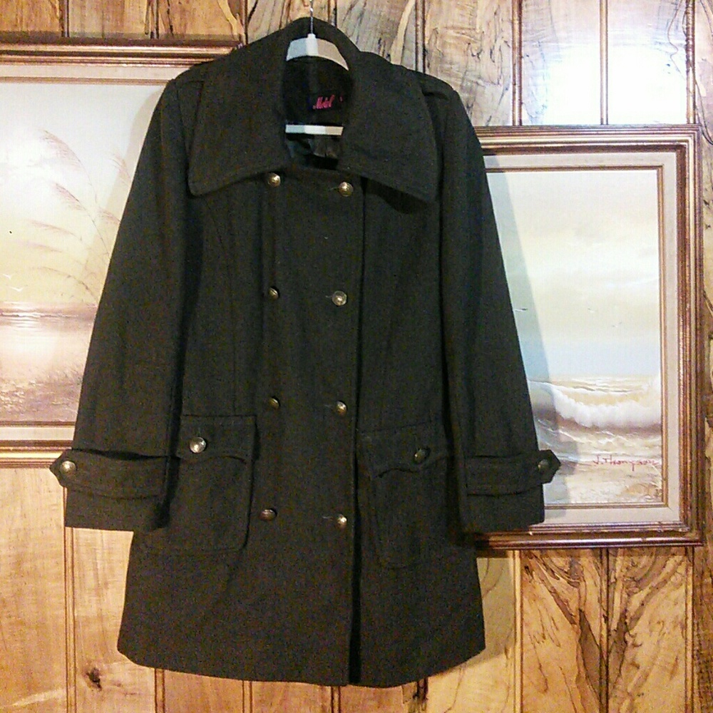 Warm wool blend coat