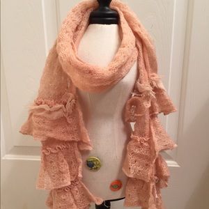 Peach colored scarf