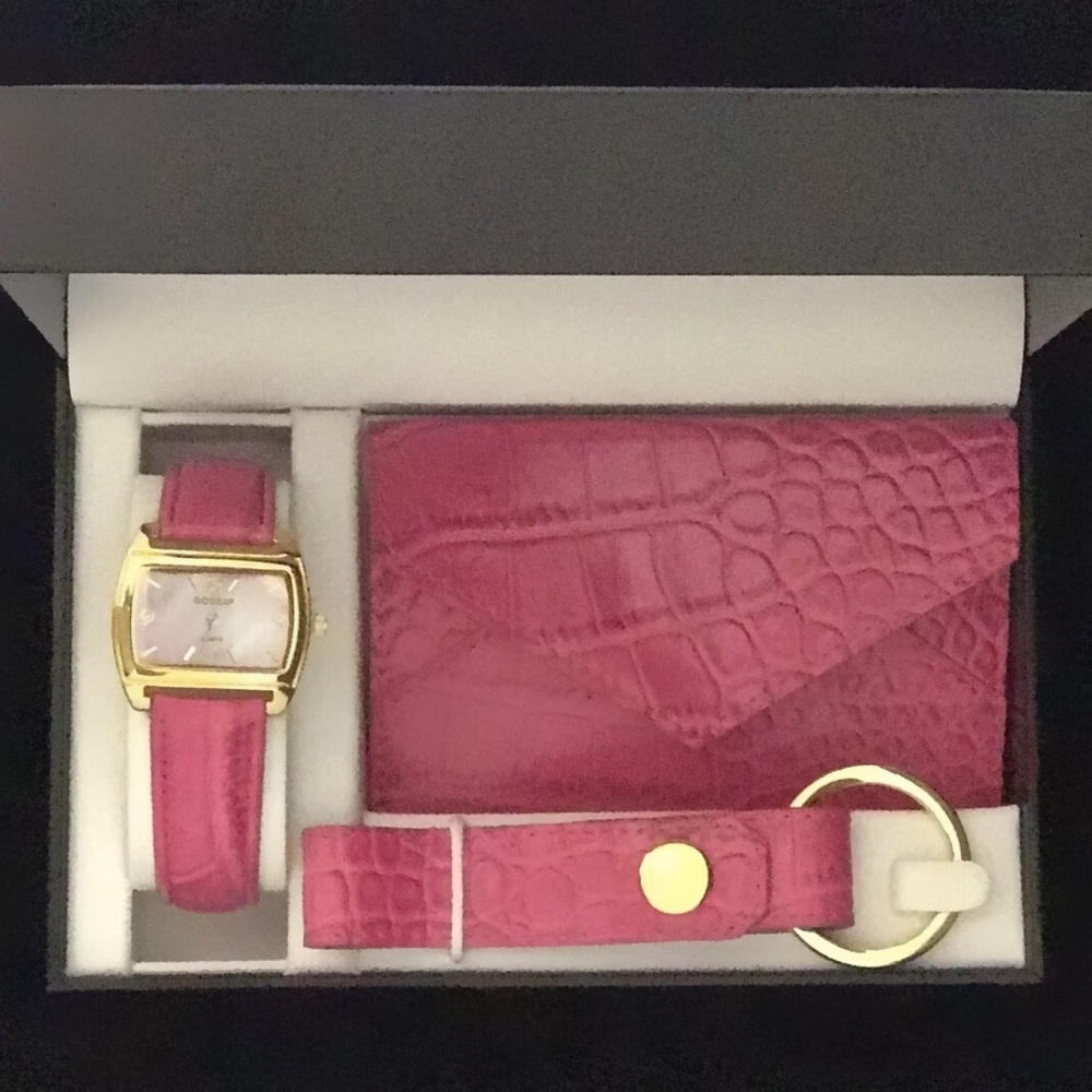 Gossip Watch Set, Watch, Keychain And Chain