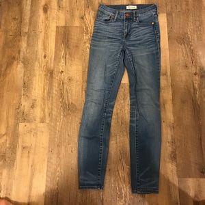 Madewell medium wash hi rise skinny jeans