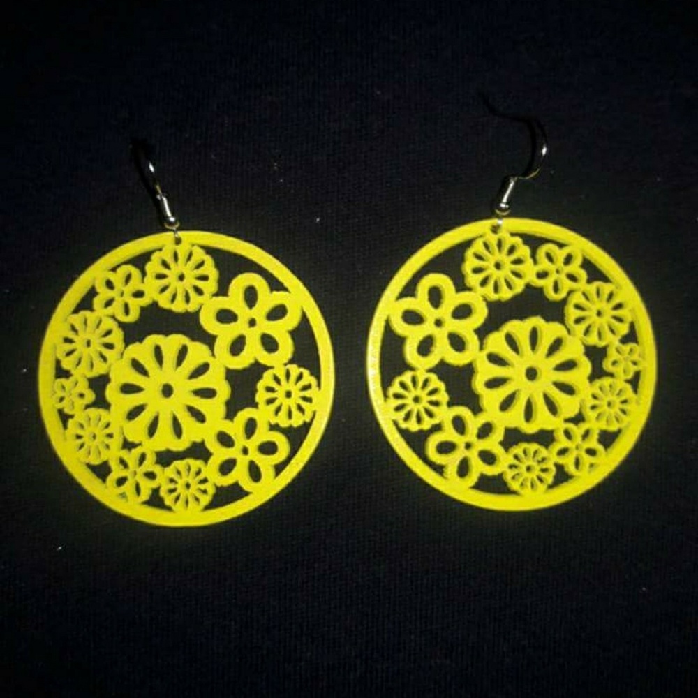 Yellow earrings