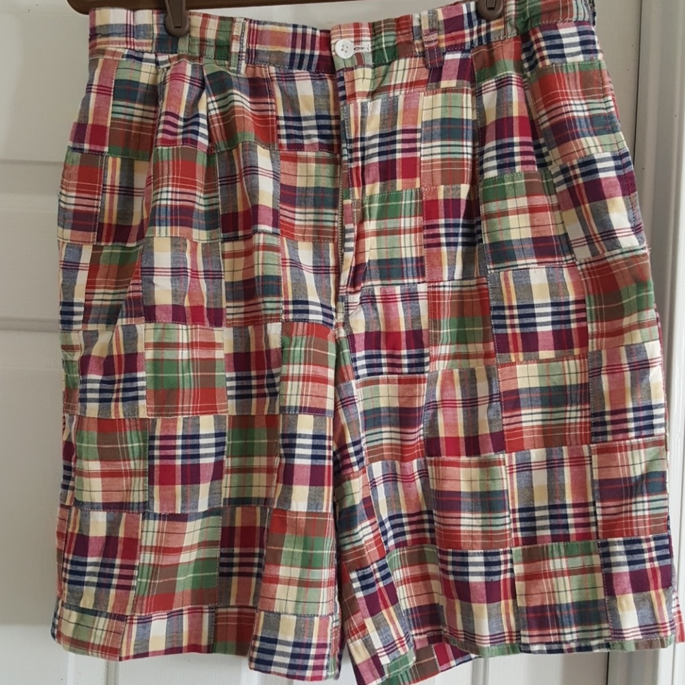 Charleston Khakis patchwork shorts, sz 33.