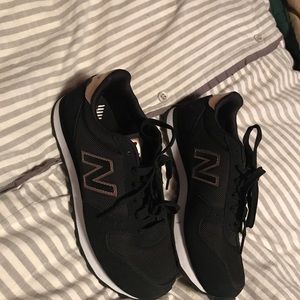 New balance black and rose gold sneakers